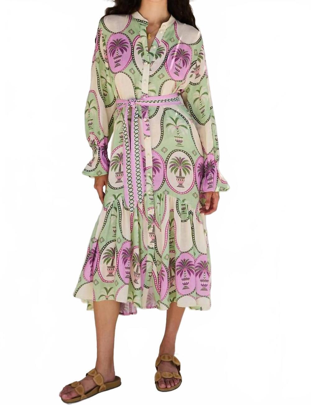NEW PAOLITA palma rosa dress in multi